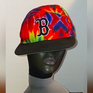 Boston Red Sox 5 Panel Rainbow Tie Dye Baseball Cap Fenway Park Collection 47 Br